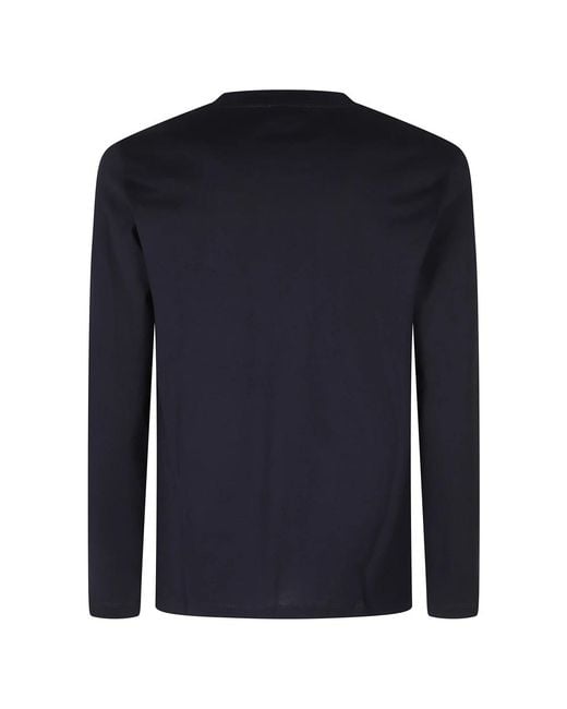 Dondup Blue Long Sleeve T-Shirts for men