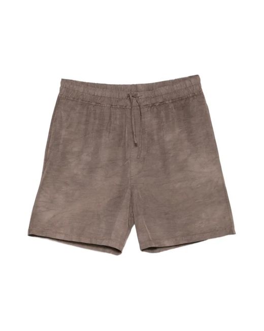 Roberto Collina Gray Casual Shorts for men