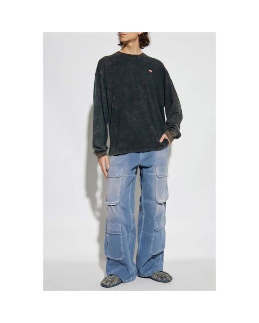DIESEL T-Shirt T-Boxt-Ls-T3 in het Gray voor heren