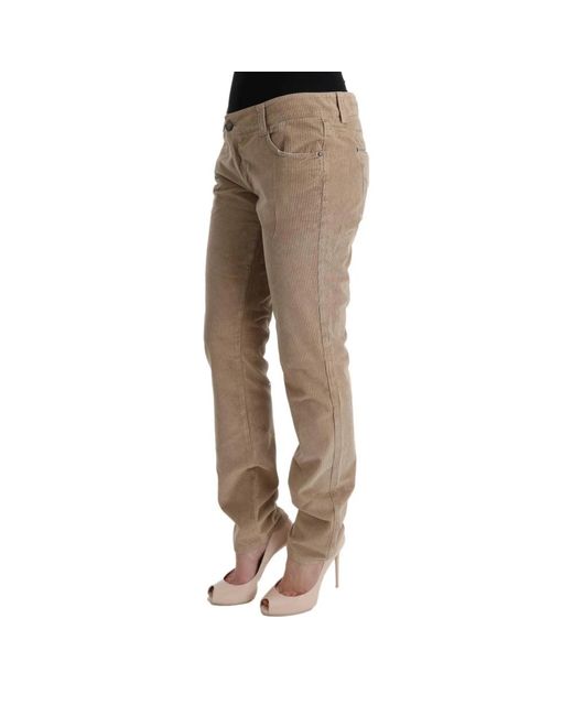 Ermanno Scervino Gray Slim-Fit Trousers
