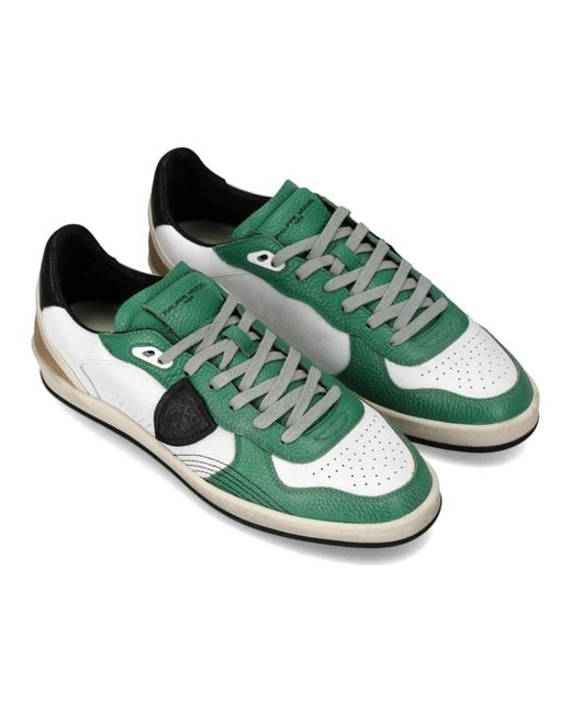 Philippe Model Green Sneakers for men