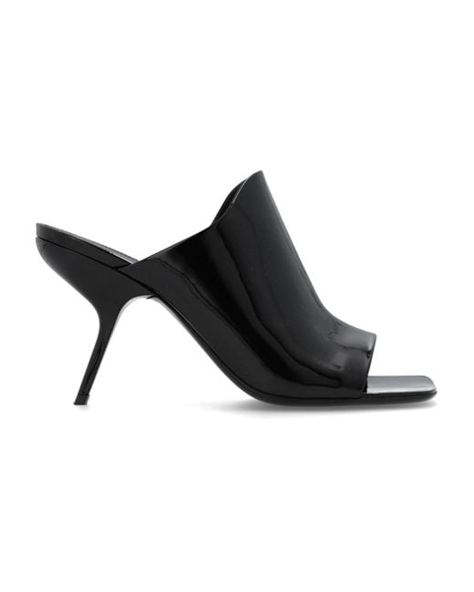 Ferragamo Black Heeled Mules