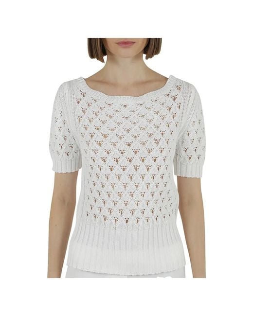 Eleventy Tops ,Wit ,Katoen T-Shirts in het White