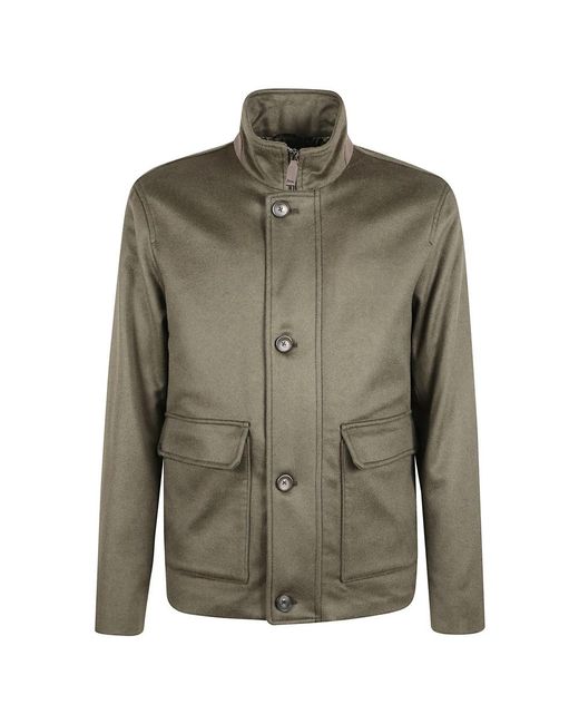 Herno Jassen ,Groen ,Katoen Field Jacket in het Green voor heren