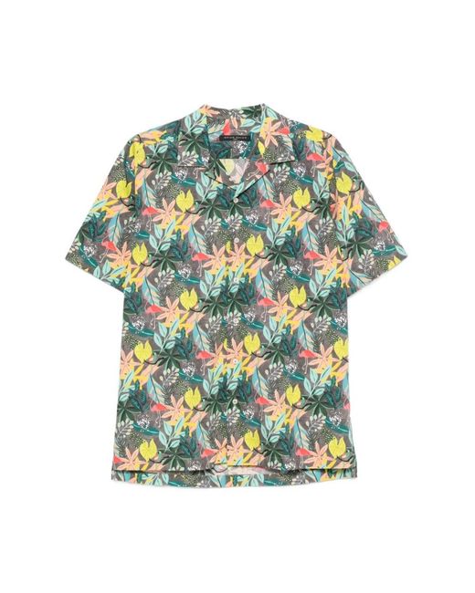 Brian Dales Green Short Sleeve Shirts for men