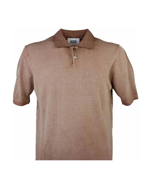 Alpha Studio Brown Polo Shirts for men