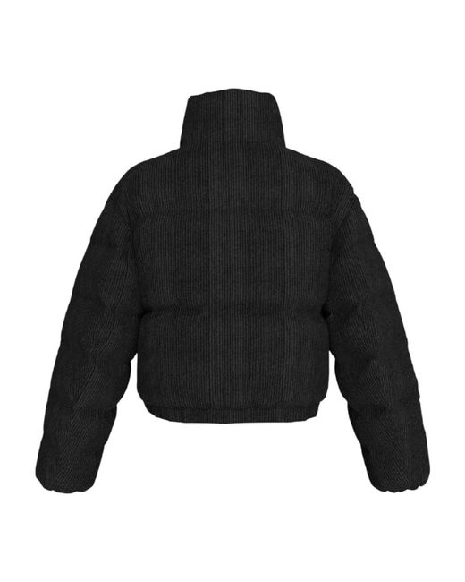 Calvin Klein Black Schwarze turtleneck zip-up jacke mit taschen