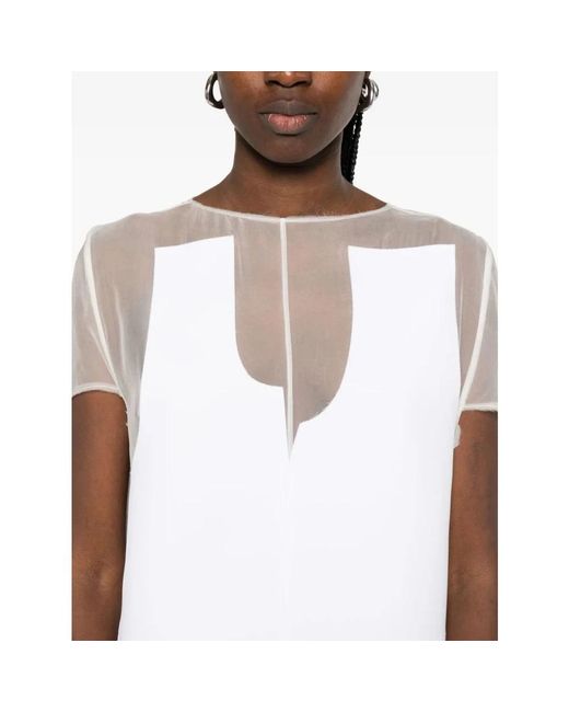 Khaite White Short Dresses