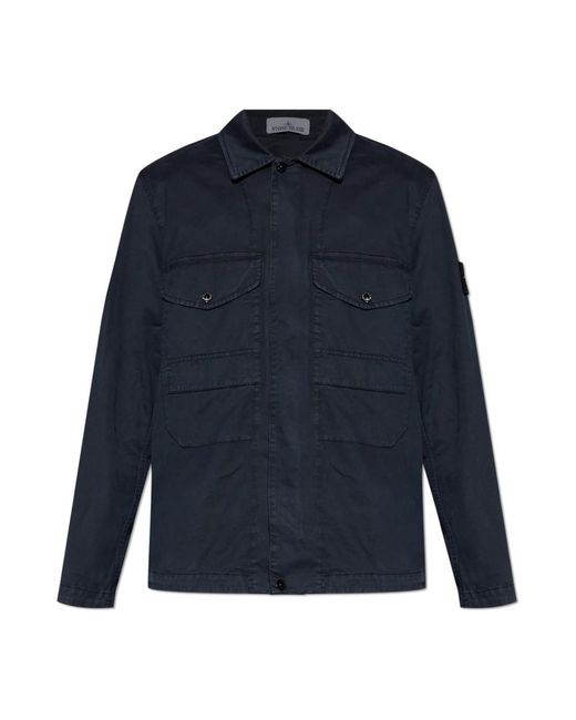 Light Jackets Stone Island de hombre de color Blue