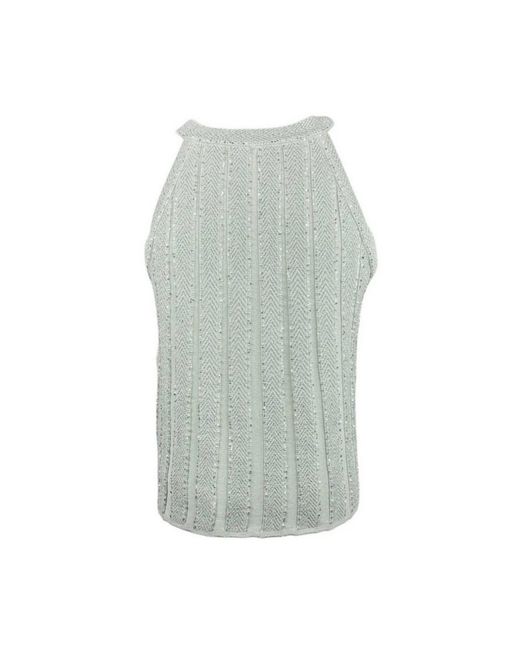 D.exterior Green Sleeveless Tops