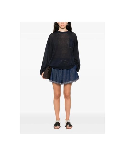 Brunello Cucinelli Round-Neck Knitwear in het Blue