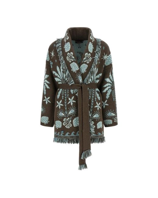 Alanui Truien & Vesten ,Veelkleurig ,Katoen Echoes Of The Island Cardigan in het Black