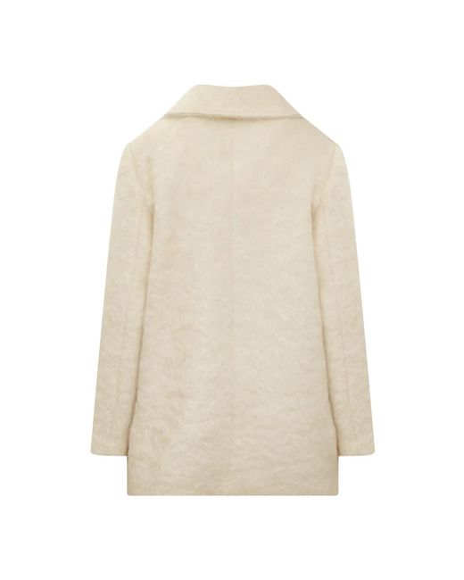 Semicouture Natural Double-Breasted Coats