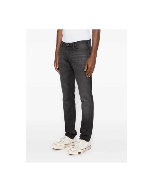 Emporio Armani Black Slim Fit Jeans for men