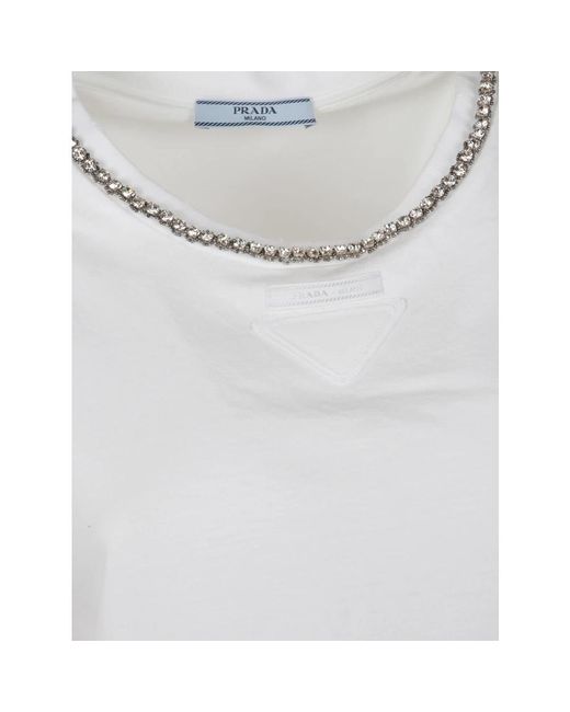 Prada Tops ,Wit ,T-Shirts in het White