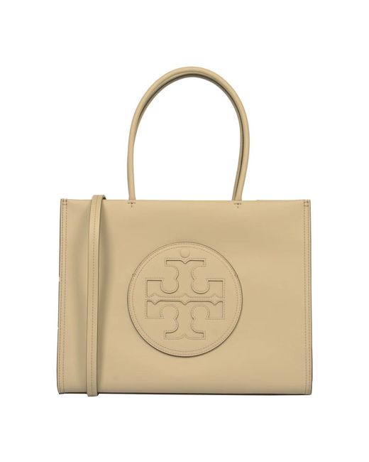 Tory Burch Ella Bio Small Tote Tas in het Natural