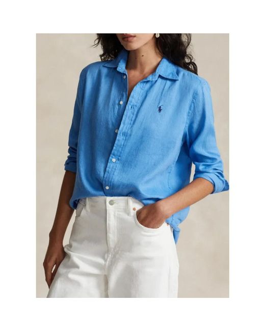 Camisa clásica de lino Ralph Lauren de color Blue