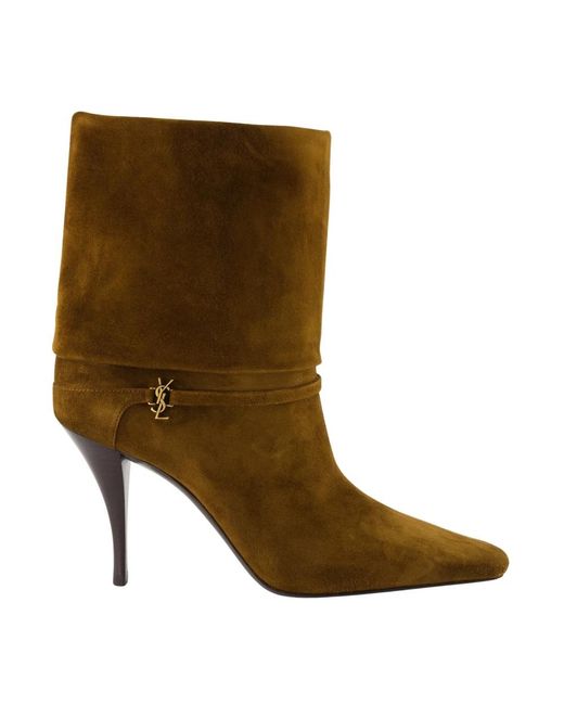 Saint Laurent Brown Heeled Boots