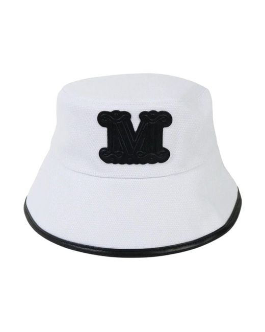 Max Mara White Weiße Strandhüte Esperia
