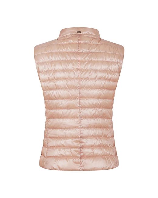 Herno Jassen ,Roze ,Nylon Lichtgewicht Roze & Paarse Jas in het Brown