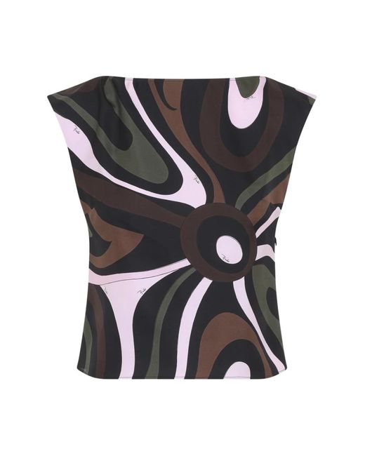 Emilio Pucci Mouwloze Top in het Black