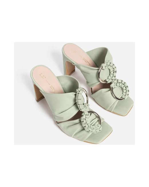 Heeled Mules L37 en coloris Gray
