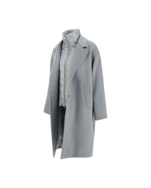 Herno Gray Single-Breasted Coats