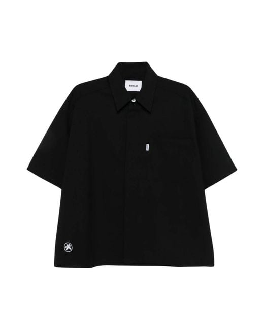 Bonsai Black Short Sleeve Shirts for men