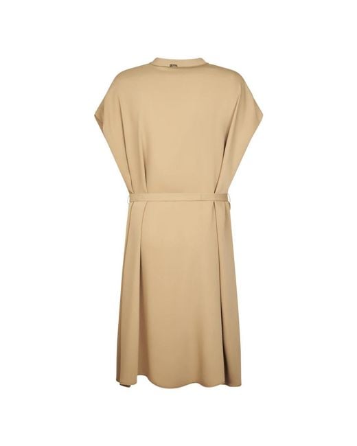 Midi Dresses Herno de color Natural