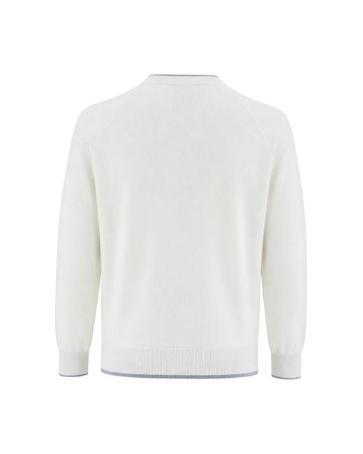 Eleventy White Round-Neck Knitwear for men