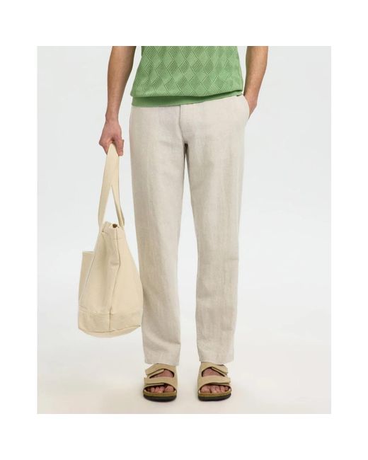SELECTED Natural Straight Trousers for men