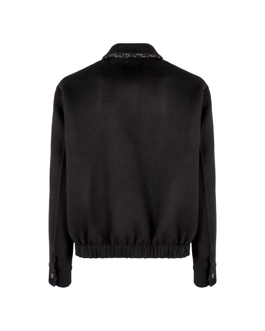 Gucci Jassen ,Zwart ,Wol Wool Double Zip Jacket in het Black voor heren