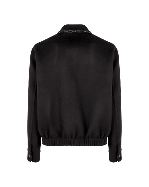 Gucci Jassen ,Zwart ,Wol Wool Double Zip Jacket in het Black voor heren