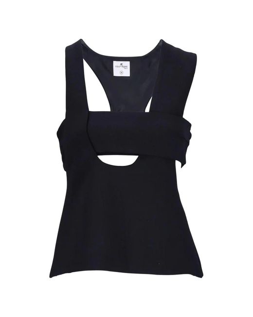 Sleeveless Tops Courreges en coloris Blue