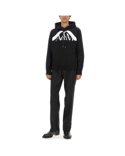 McQueen Black Hoodies for men