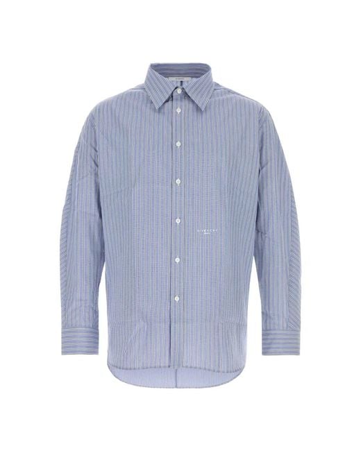 Givenchy Gestreept Poplin Shirt in het Blue voor heren