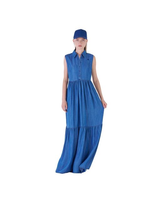 Silvian Heach Blue Shirt dresses