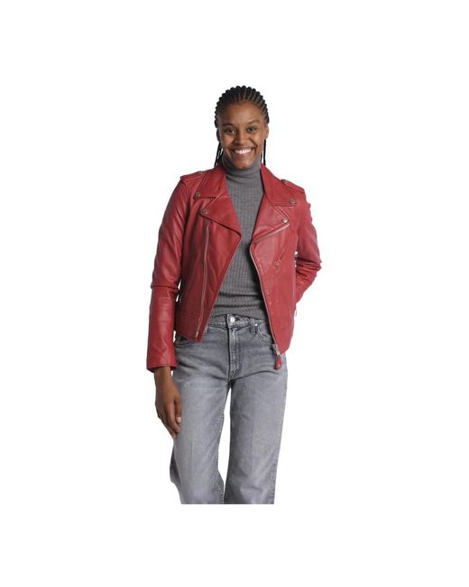 Schott Nyc Red Leather Jackets
