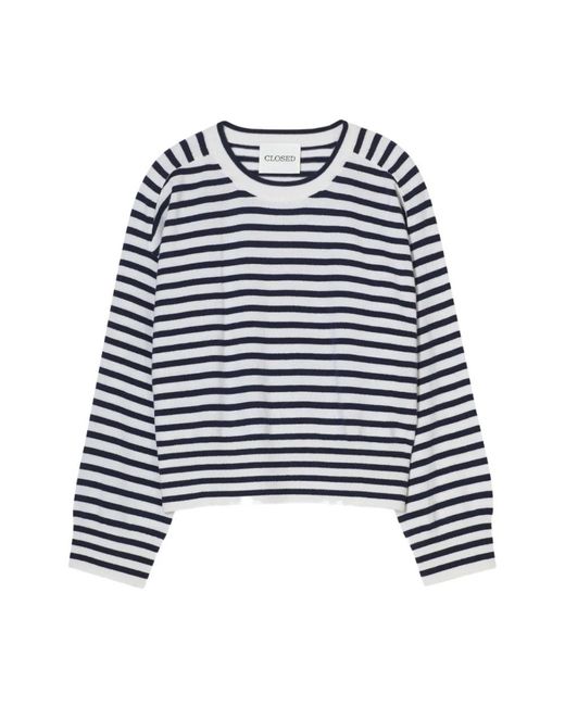 Closed Blue Round-Neck Knitwear