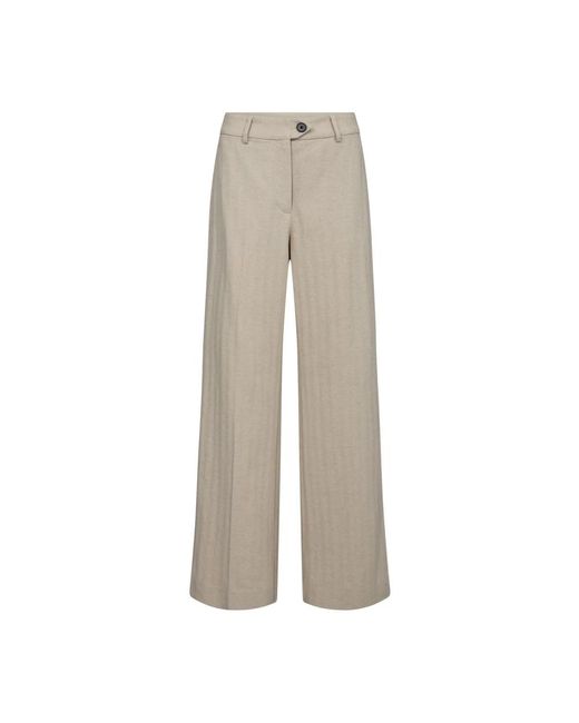 Pantalones anchos de lino co'couture de color Gray