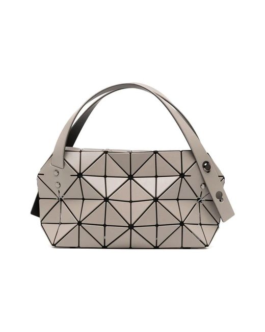 Issey Miyake Gray Graue Top-Reißverschluss Bao Bao Tasche
