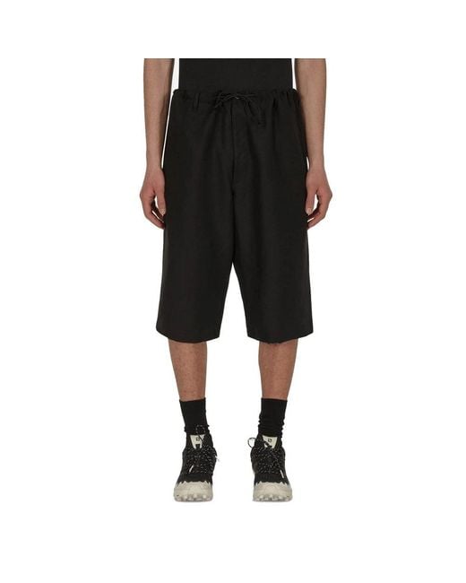 Maison Margiela Black Blend Linen Bermuda Shorts for men