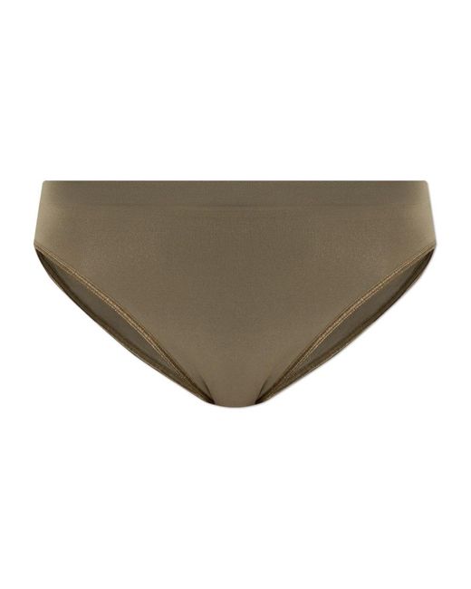 Hanro Ondergoed ,Groen ,Touch Feeling Midi Slip in het Brown