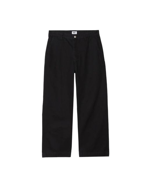 Obey Straight Trousers in het Black voor heren