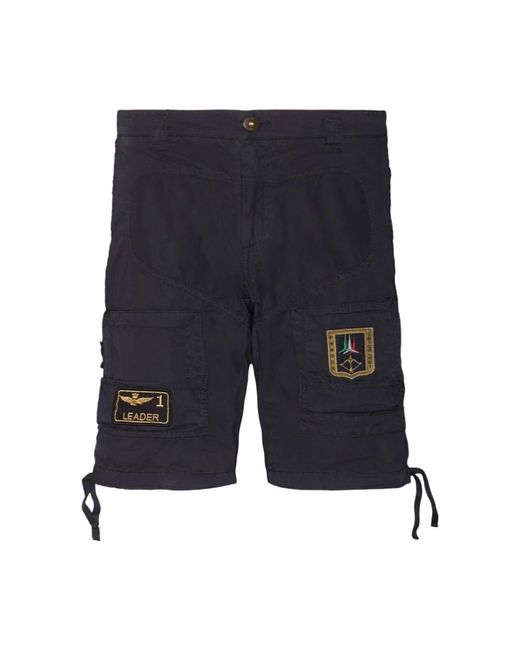 Aeronautica Militare Blue Short Shorts for men