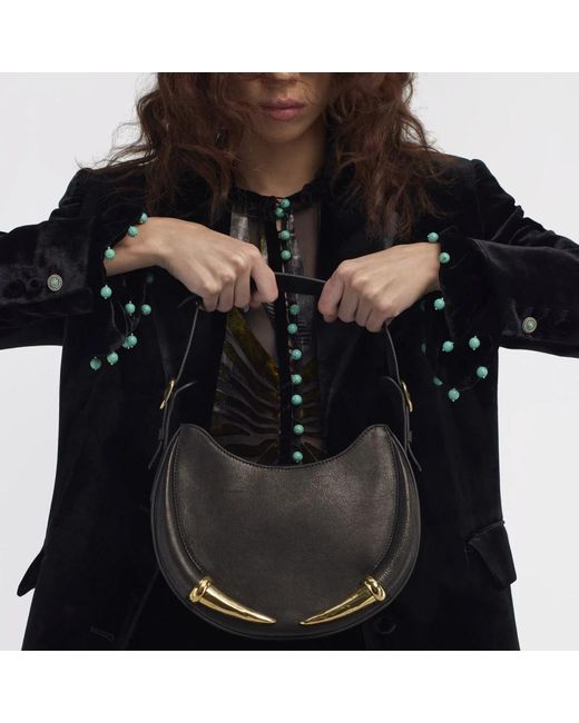 Roberto Cavalli Black Shoulder Bags