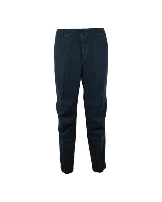Dondup Blue Slim-Fit Trousers for men