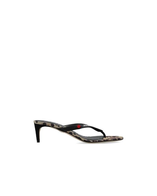 DSquared² Black Heeled Mules