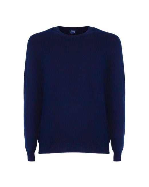 Fedeli Blue Cashmere Knitwear for men
