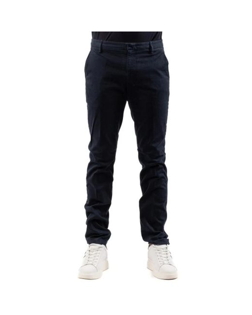 Dondup Black Slim-Fit Trousers for men